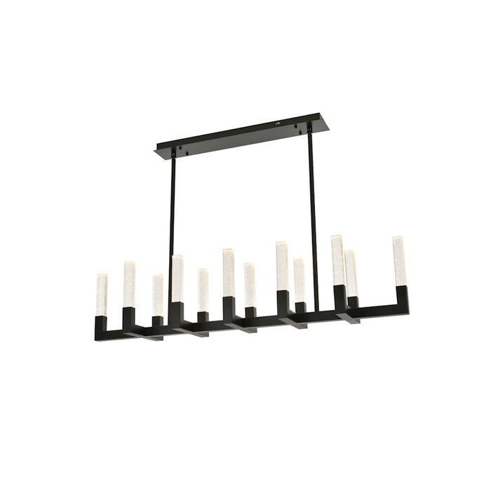 Elegant Lighting Noemi 12 Light 54" LED Pendant, Black/Clear