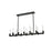 Elegant Lighting Noemi 12 Light 54" LED Pendant, Black/Clear