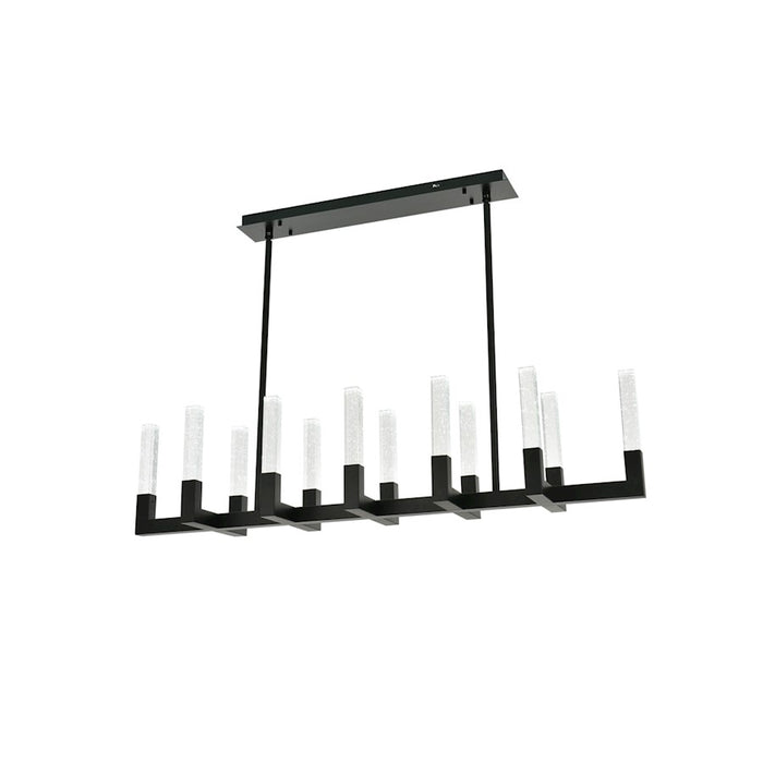 Elegant Lighting Noemi 12 Light 54" LED Pendant, Black/Clear