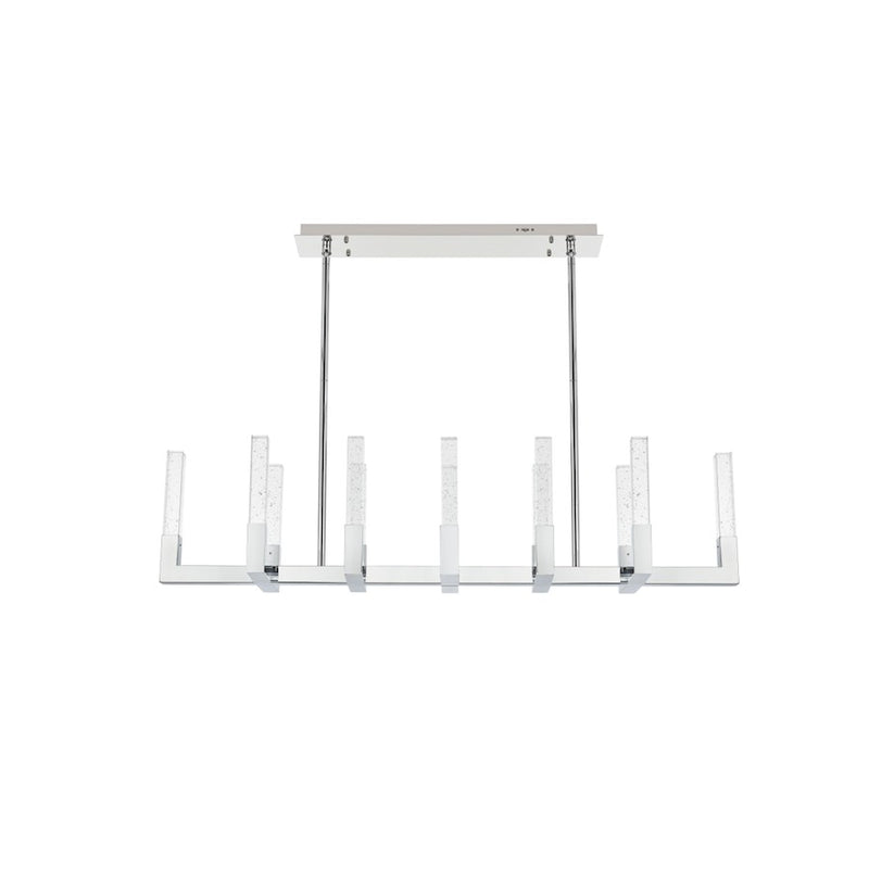 Elegant Lighting Noemi 12 Light 54" LED Pendant, Chrome/Clear