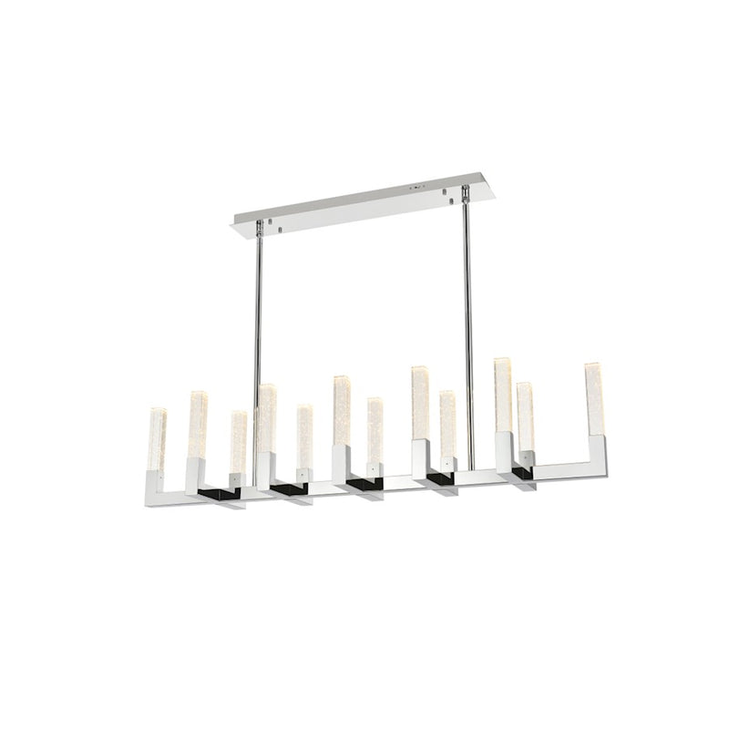 Elegant Lighting Noemi 12 Light 54" LED Pendant, Chrome/Clear