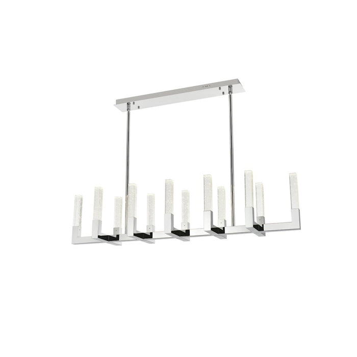 Elegant Lighting Noemi 12 Light 54" LED Pendant, Chrome/Clear