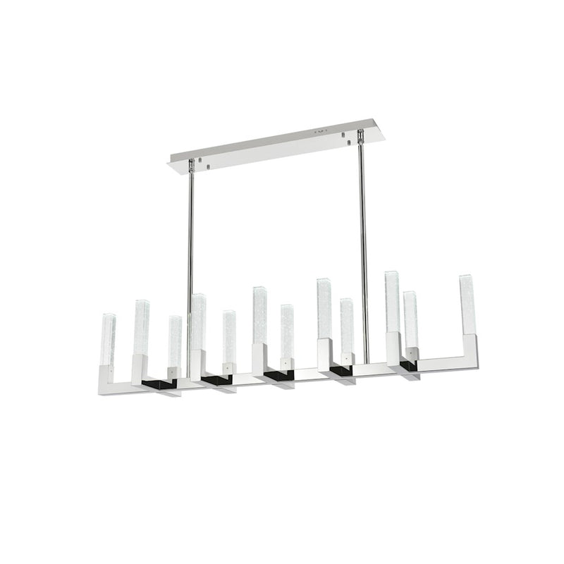 Elegant Lighting Noemi 12 Light 54" LED Pendant, Chrome/Clear