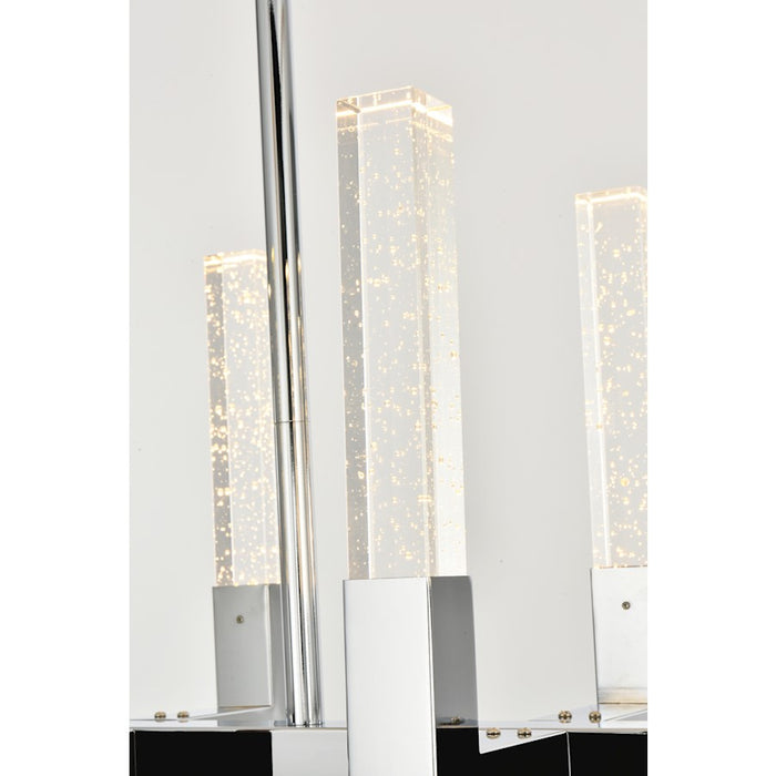 Elegant Lighting Noemi 12 Light 54" LED Pendant, Chrome/Clear