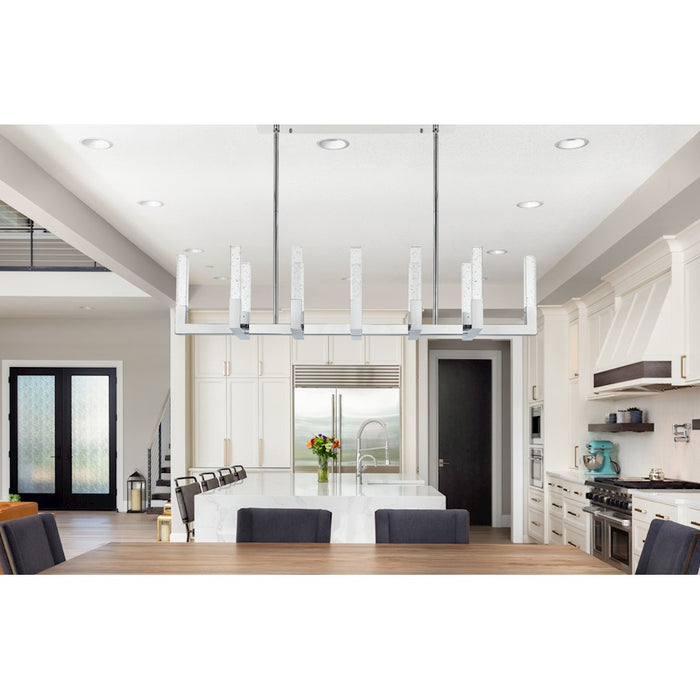 Elegant Lighting Noemi 12 Light 54" LED Pendant, Chrome/Clear