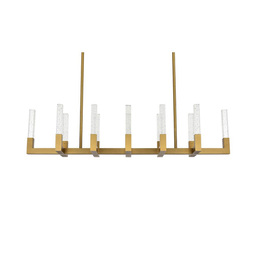 Elegant Lighting Noemi 12 Light 54" LED Pendant, Satin Gold/Clear