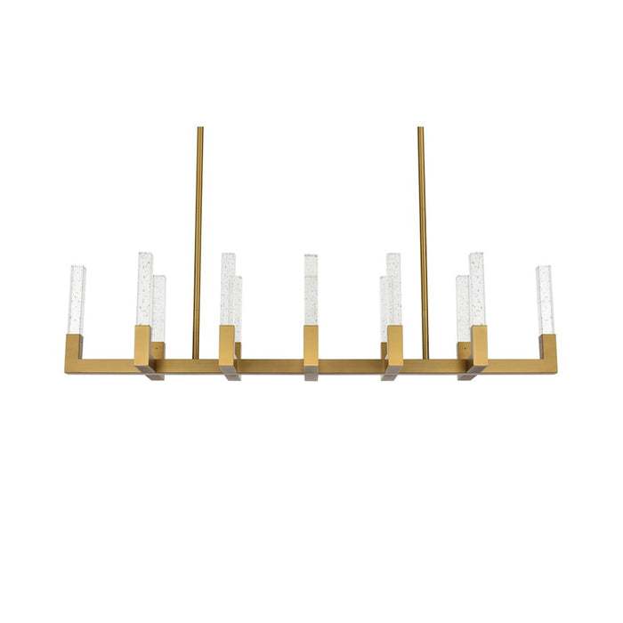 Elegant Lighting Noemi 12 Light 54" LED Pendant, Satin Gold/Clear