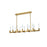 Elegant Lighting Noemi 12 Light 54" LED Pendant, Satin Gold/Clear