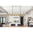 Elegant Lighting Noemi 12 Light 54" LED Pendant, Satin Gold/Clear