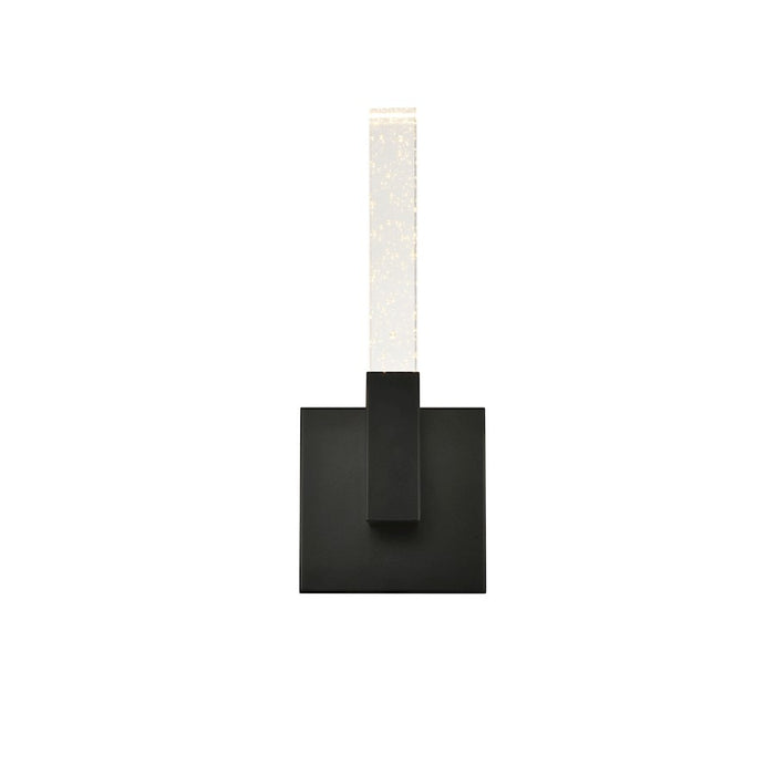 Elegant Lighting Noemi 1 Light 6" LED Wall Sconce, Black/Clear