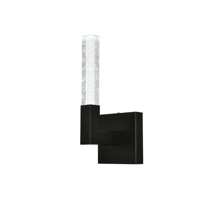 Elegant Lighting Noemi 1 Light 6" LED Wall Sconce, Black/Clear