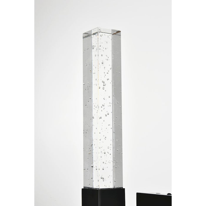 Elegant Lighting Noemi 1 Light 6" LED Wall Sconce, Black/Clear