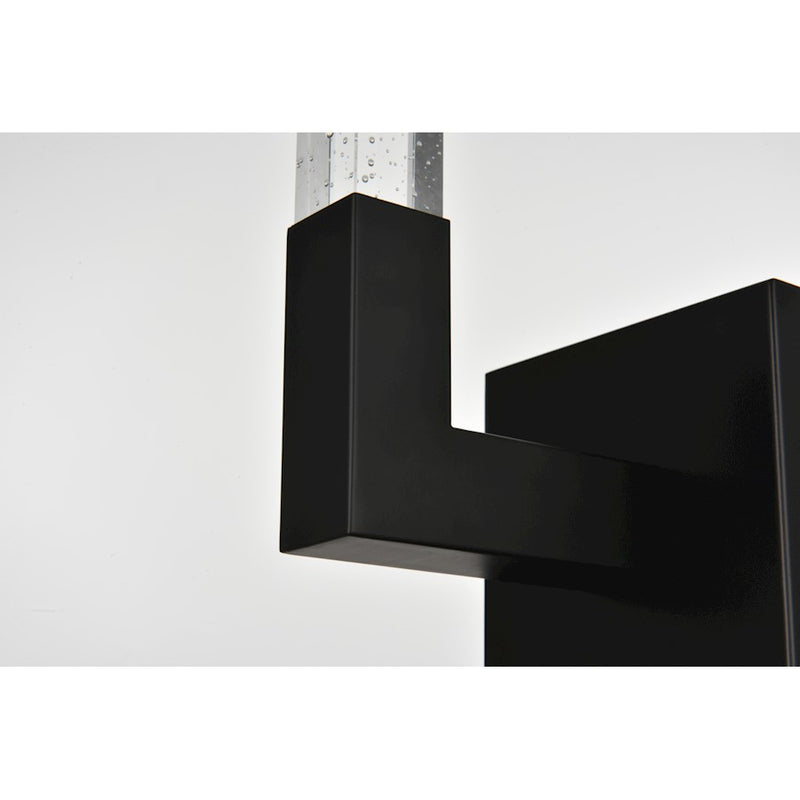 Elegant Lighting Noemi 1 Light 6" LED Wall Sconce, Black/Clear