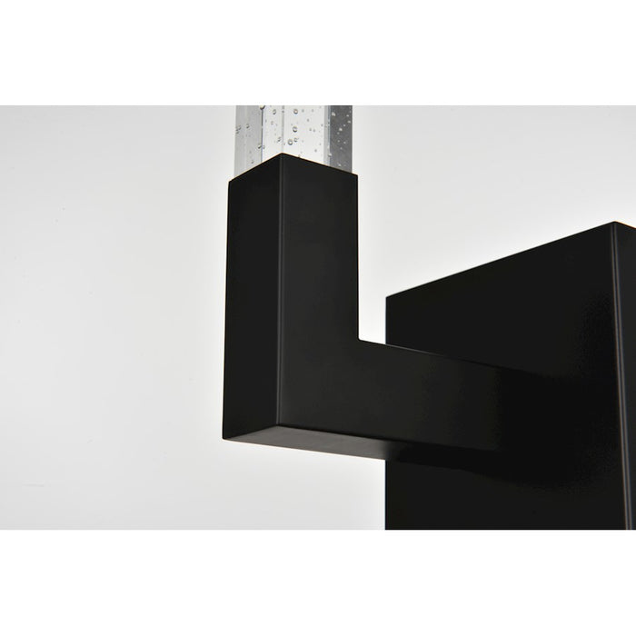 Elegant Lighting Noemi 1 Light 6" LED Wall Sconce, Black/Clear