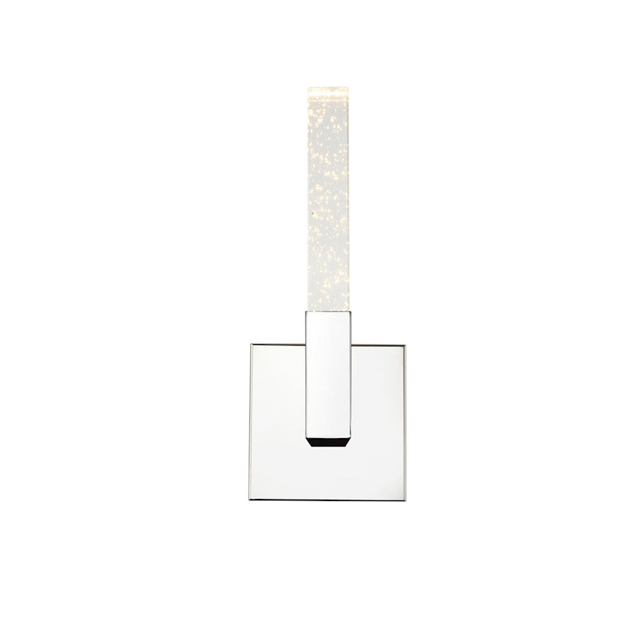 Elegant Lighting Noemi 1 Light 6" LED Wall Sconce, Chrome/Clear