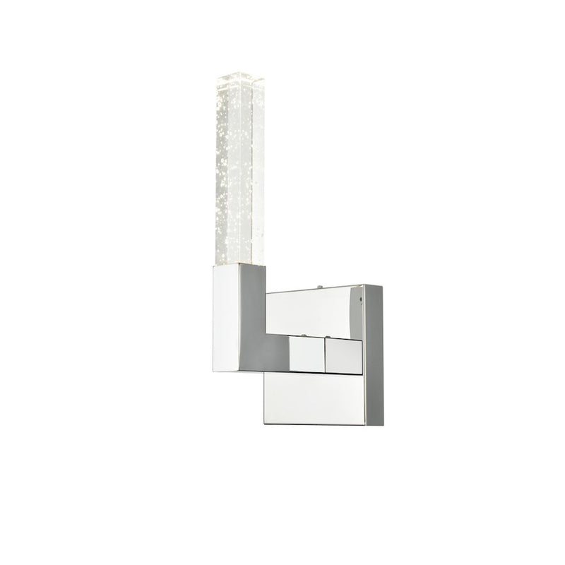 Elegant Lighting Noemi 1 Light 6" LED Wall Sconce, Chrome/Clear