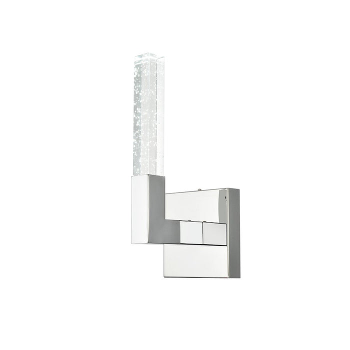 Elegant Lighting Noemi 1 Light 6" LED Wall Sconce, Chrome/Clear