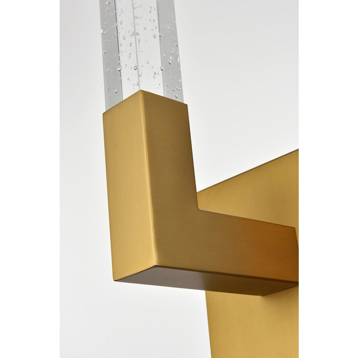 Elegant Lighting Noemi 1 Light 6" LED Wall Sconce, Satin Gold/Clear