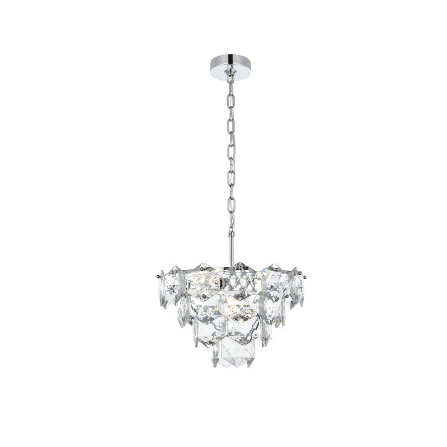 Elegant Lighting Adaline 6 Light 16" Chandelier, Chrome/Clear - 1050D16C