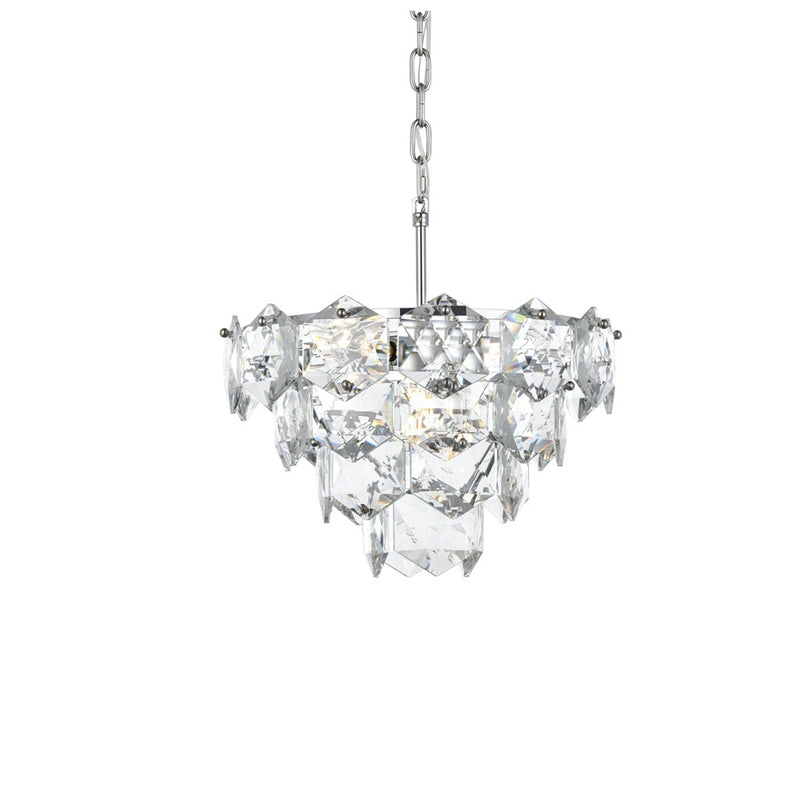 Elegant Lighting Adaline 6 Light 16" Chandelier, Chrome/Clear