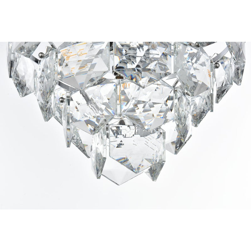 Elegant Lighting Adaline 6 Light 16" Chandelier, Chrome/Clear