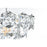 Elegant Lighting Adaline 6 Light 16" Chandelier, Chrome/Clear