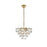 Elegant Lighting Adaline 6 Light 16" Chandelier, Satin Gold/Clear - 1050D16SG