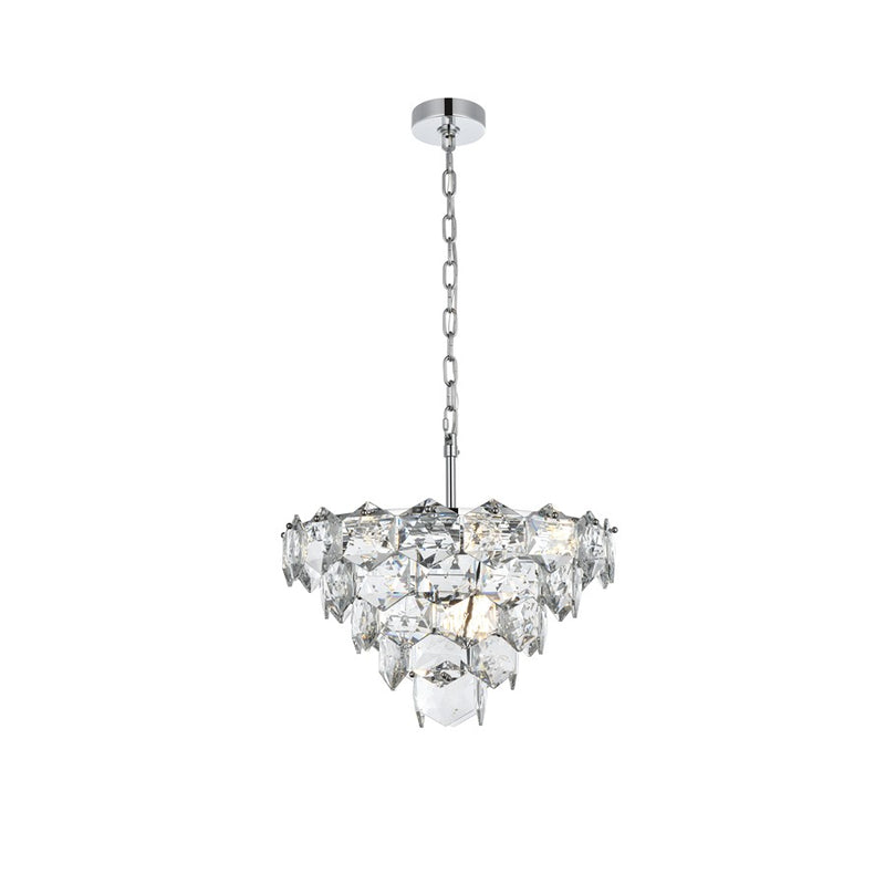 Elegant Lighting Adaline 8 Light 20" Chandelier, Chrome/Clear