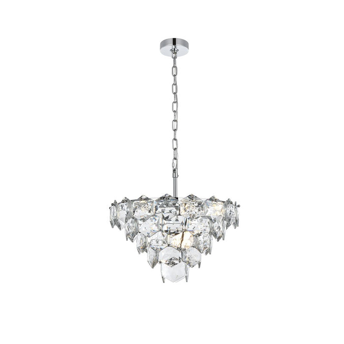 Elegant Lighting Adaline 8 Light 20" Chandelier, Chrome/Clear - 1050D20C