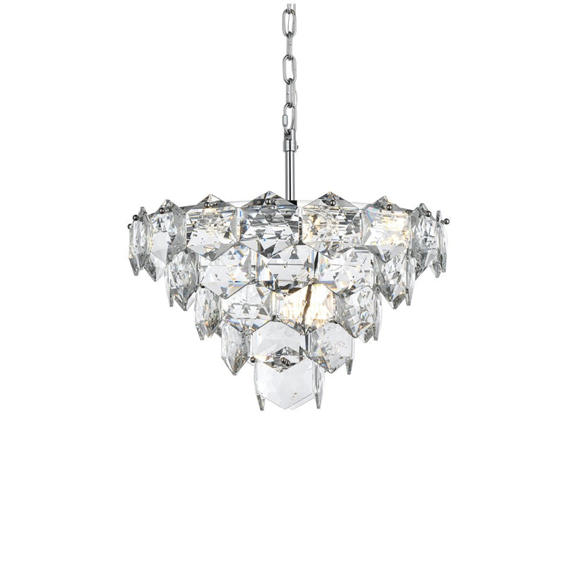 Elegant Lighting Adaline 8 Light 20" Chandelier, Chrome/Clear