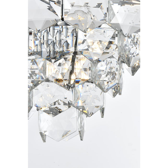 Elegant Lighting Adaline 8 Light 20" Chandelier, Chrome/Clear