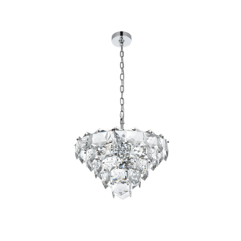 Elegant Lighting Adaline 8 Light 20" Chandelier, Chrome/Clear