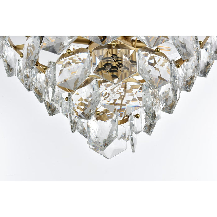 Elegant Lighting Adaline 8 Light 20" Chandelier, Satin Gold/Clear