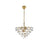 Elegant Lighting Adaline 8 Light 20" Chandelier, Satin Gold/Clear