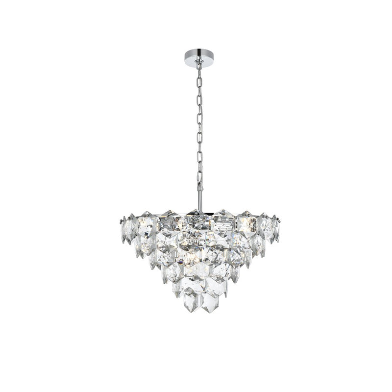 Elegant Lighting Adaline 11 Light 24" Chandelier, Chrome/Clear
