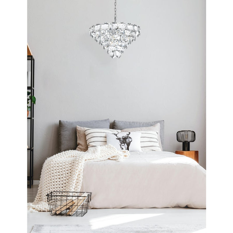 Elegant Lighting Adaline 11 Light 24" Chandelier, Chrome/Clear