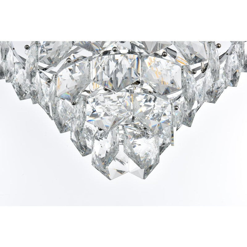 Elegant Lighting Adaline 11 Light 24" Chandelier, Chrome/Clear