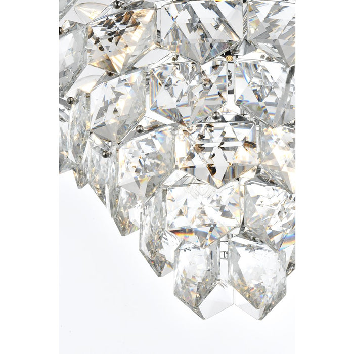 Elegant Lighting Adaline 11 Light 24" Chandelier, Chrome/Clear