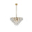 Elegant Lighting Adaline 11 Light 24" Chandelier, Satin Gold/Clear - 1050D24SG