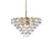 Elegant Lighting Adaline 11 Light 24" Chandelier, Satin Gold/Clear