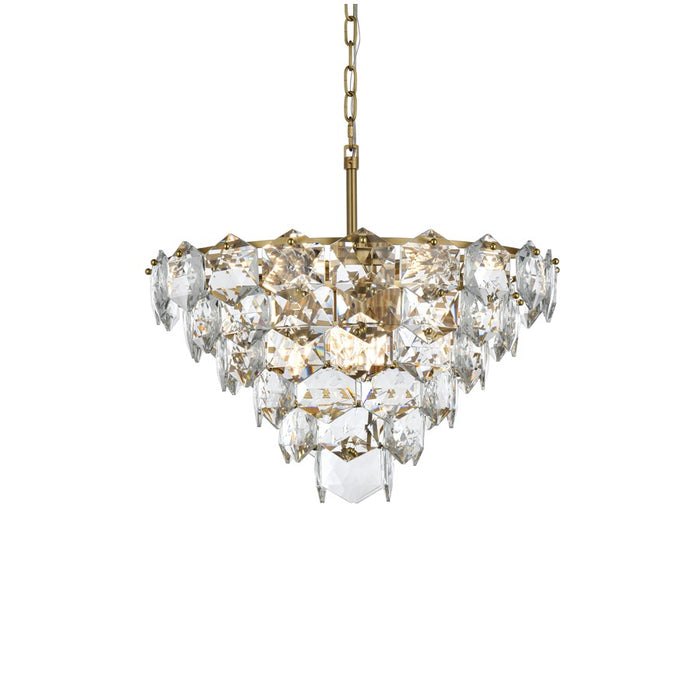 Elegant Lighting Adaline 11 Light 24" Chandelier, Satin Gold/Clear