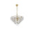 Elegant Lighting Adaline 11 Light 24" Chandelier, Satin Gold/Clear