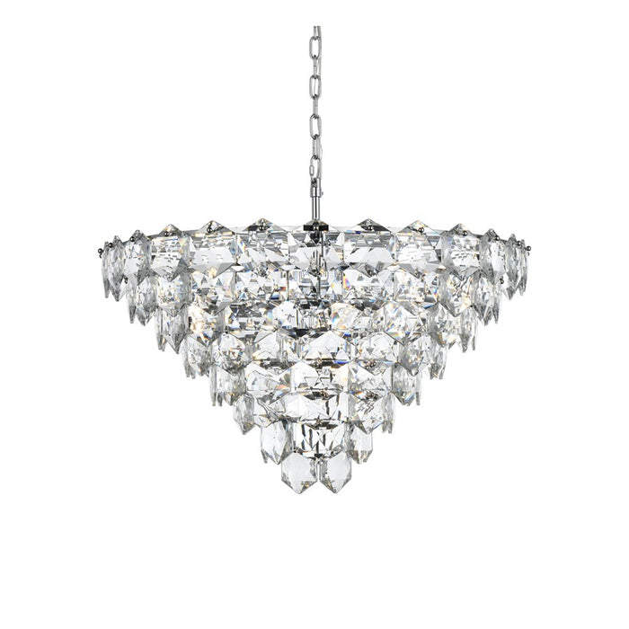 Elegant Lighting Adaline 15 Light 32" Chandelier, Chrome/Clear