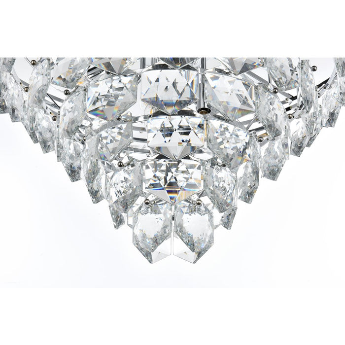 Elegant Lighting Adaline 15 Light 32" Chandelier, Chrome/Clear