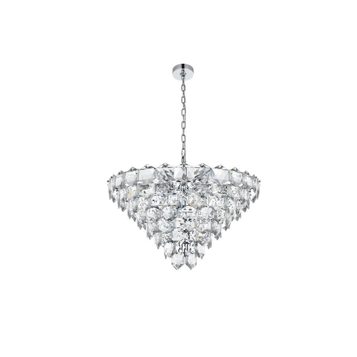 Elegant Lighting Adaline 15 Light 32" Chandelier, Chrome/Clear