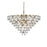 Elegant Lighting Adaline 15 Light 32" Chandelier, Satin Gold/Clear