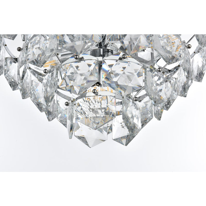 Elegant Lighting Adaline 11 Light 20" Chandelier, Chrome/Clear