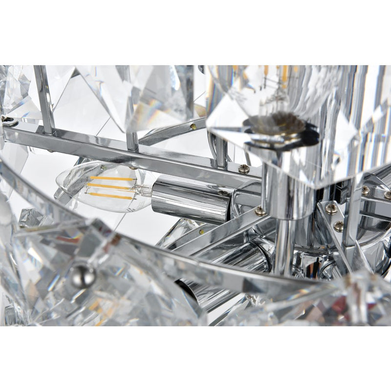 Elegant Lighting Adaline 11 Light 20" Chandelier, Chrome/Clear