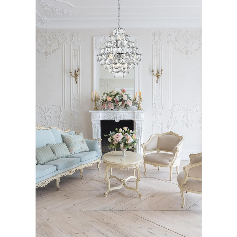 Elegant Lighting Adaline 15 Light 24" Chandelier, Chrome/Clear