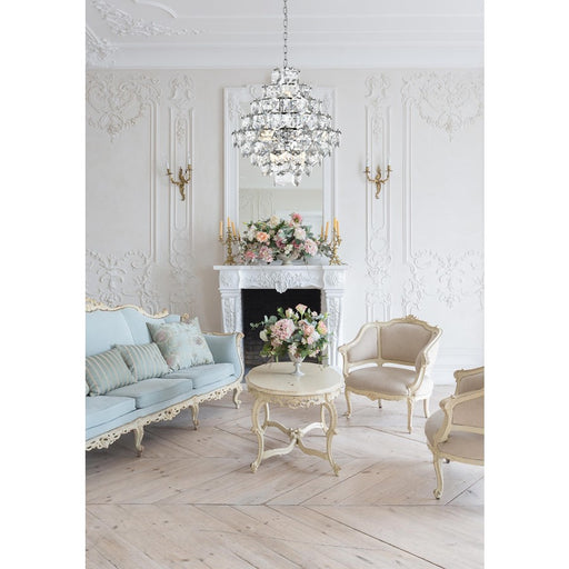 Elegant Lighting Adaline 15 Light 24" Chandelier, Chrome/Clear